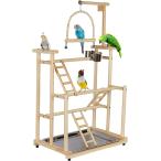 [ параллель импортные товары ] Edudif 3 Layers Wood Bird Playground Large Parrot Playstand Bird Pe