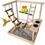 [ параллель импортные товары ] Hamiledyi Parrots Playground Bird Play Gym Wood Perch Stand Colour