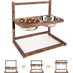[ параллель импортные товары ] Emfogo Dog Food Bowls Raised Dog Bowl Stand Feeder Adjustable Eleva