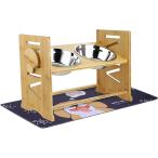 [ параллель импортные товары ] Upgraded Elevated Dog Bowls for Large Dogs - Romantic Bear Adjustab