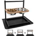 [ параллель импортные товары ] Emfogo Dog Bowls Elevated Dog Bowls Stand Adjustable Elevated 3 Hei