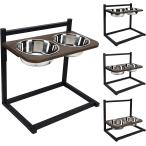 [ параллель импортные товары ] Emfogo Dog Food Bowls Raised Dog Bowl Stand Feeder Adjustable Eleva