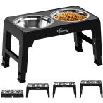 [ параллель импортные товары ] Toozey Elevated Dog Bowls 4 Adjustable Heights Raised Dog Bowl for