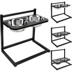[ параллель импортные товары ] Emfogo Dog Food Bowls Raised Dog Bowl Stand Feeder Adjustable Eleva