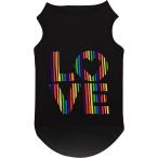 [ параллель импортные товары ] Perferhouse Rainbow Dog T-Shirt with Love Pattern Comfortable Cotto