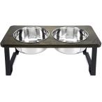 [ параллель импортные товары ] Siooko Elevated Dog Bowls Medium Sized Dog Wood Raised Dog Bowl St