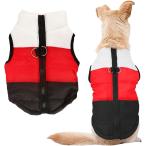 [ параллель импортные товары ] Idepet Pet Dog Cat Coat with Leash Anchor Color Patchwork Padded Pu