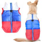 [ параллель импортные товары ] Idepet Pet Dog Cat Coat with Leash Anchor Color Patchwork Padded Pu