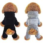 [ параллель импортные товары ] Dog Hoodie Pet Jumpsuit Fleece Sweatshirt with Buttons Dog Clothe