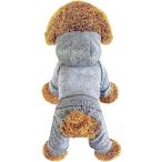 [ параллель импортные товары ] Dog Hoodie Pet Jumpsuit Fleece Sweatshirt with Buttons Dog Clothe