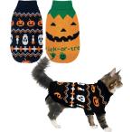 [ параллель импортные товары ] Vehomy 2Pcs Pet Halloween Sweaters Dog Halloween Pumpkin Sweater Ki