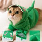 [ параллель импортные товары ] Petvins Small Dog &amp; Cat Winter Clothes Green Dinosaur Pet Soft Hood