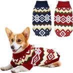 [ параллель импортные товары ] Vehomy 2Pcs Pet Christmas Plaid Sweaters Cat Navy Blue Sweater Kitt