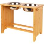 [ параллель импортные товары ] HTB Elevated Dog Bowls Raised Dog Bowl Stand with 2 Stainless Steel