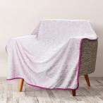 [ параллель импортные товары ] Stuffed Premium Soft Dog Blanket with Flannel Pink Cute Paw Print