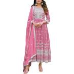 [ параллель импортные товары ] ladyline Georgette Embroidered Mirror Work Anarkali Kurta Padded wi