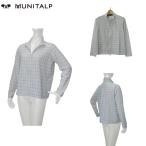 訳あり ムニタルプ MUNITALP レディース 春夏 UVカット 接触冷感 ロゴマーク 長袖ブルゾンシャツ サイズ42