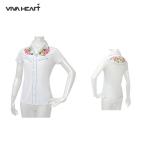  есть перевод viva Heart VIVA HEART женский весна лето UV cut . вода скорость . контакт охлаждающий цветочный принт вышивка рубашка с коротким рукавом размер 42