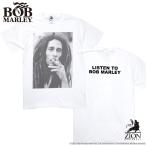 BOB MARLEY ボブマーリー Tシャツ メンズ ユニセックス  アーティストT 半袖 ショートスリーブ プリント カットソー TEE 男女兼用 白T LISTEN TO BOBMARLEY ST