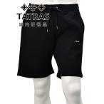 ショッピングハーフパンツ メンズ タトラス TATRAS ハーフパンツ メンズ フッサ FUSSA スウェット地ショートパンツ シルケットコットン ブラック 黒 エンボスロゴ 裏パイル仕様 国内正規品