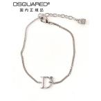 ディースクエアード DSQUARED2 チェーンブレスレット メンズ D2 Statement Bracelets ロゴモチーフ シルバー リング調節式 国内正規品 でらでら 公式ブランド