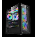 DELE Dustless-360 PC кейс черный усиленный стекло swing панель двери принятие источник питания модель ATX ограничение ( вентилятор n не установлен ) вертикальный графика карта держатель имеется 