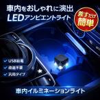 車用 イルミライト USB LEDライト 車内 アンビエントライト アイスブルー ムードライト 雰囲気灯 車載ライト 装飾ライト 車内灯 ナイトライト カー用品 汎用