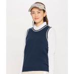 ショッピングデサント 公式 ルコックスポルティフ ゴルフ クルーネックベスト レディース 手洗い可 ゆったりシルエット 撥水 ウェア LG5SVE50L 25SS