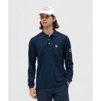  официальный Munsingwear одежда . пот скорость . links ja карта рубашка-поло с длинным рукавом мужской стрейч . пот скорость .UV cut Golf модный MG5FLS81M 25FW