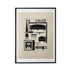 内田繁 Hotel IL PARAZZO ポスター450×600mm ブラック MOEBE FRAME 額装込み