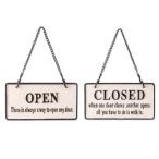 ポッシュリビング アイアンプレート OPEN&CLOSED 63422 | 開店 閉店 プレート インテリア 小物 ナチュラル かわいい オシャレ DIY 雑貨 セーフティサイン