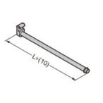 スガツネ工業 フルクス フック 直径6 ベースパネル 250/750/25/ONE 掘込兼用フック 130-031-337 EX041-21 | アルミニウム合金 シルバーアルマイト処理マット調