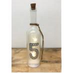 TRI GLASS LIGHT NUMBER BOTTLE CLEAR 5 SLW102 | ライト グラスライト クリア 透明 5 ナンバーボトル 数字 インテリアライト 照明 レトロ LEDライト 星形