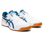 asics Asics ATTACK HYPERBEAT 4 WHITE/MAKO BLUE 27 1073A056 100 | спорт обувь обувь 27 женский мужской настольный теннис гибкий белый белый синий голубой 