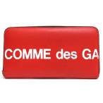 ショッピングコムデギャルソン COMME des GARCONS コムデギャルソン 長財布 SA0111HL HUGE LOGO -RED 牛革 ラウンドジップ ラウンドファスナー 小銭入れあり