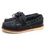 BALLY Bally deck shoes Gabel полный серый n кожа телячья кожа полоса туфли без застежки мокасины 