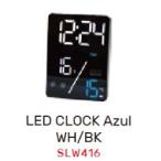 TRI LED THERMO ALERT CLOCK Azul SLW416 | электро-магнитные часы настольный часы часы LED отображать цифровой датчик времени сигнализация календарь дизайн часы 