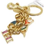 COACH コーチアウトレット C0359 IML38 ゴールド アルファベットロゴチャーム キーホルダー キーリング バックチャーム