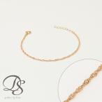 18金 ブレスレット ピンクゴールド k18 18金ブレスレット 18k  スクリューチェーン 1.6mm レディース チェーン シンプル ピンクゴールドブレスレット 華奢 18 金