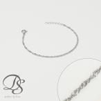 プラチナブレスレット レディース ブレスレット プラチナ スクリューチェーン 1.6mm アジャスター チェーン シンプル ブレスレットレディース 華奢 PT ブレス