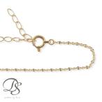 18金 ブレスレット k18 18金ブレスレット 18k レディース ブルームチェーン 1.2mm アジャスター ゴールド チェーン シンプル ブレスレットレディース 14cm 16cm