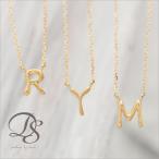 ショッピングイニシャル 【土日限定2000円OFFクーポン有】 18金ネックレス k18 ネックレス 18金 レディース イニシャル アルファベット シルク 18k あずきチェーン 小豆