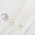 【8/30限定1500円OFFクーポン有】18金 ピアス k18 揺れる アメリカンピアス 18k 三角形 トライアングル 18金ピアス k18ピアス レディース ピアス18金