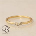 【土日限定2500円OFFクーポン有】  18金 リング k18 ピンキーリング k18リング 3石 ダイヤモンド 18k 指輪 レディース 18金指輪 18金リング ピンキー