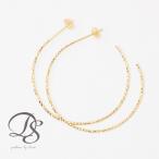 【8/30限定3500円OFFクーポン有】フープピアス 18k ピアス 18金 フープ k18 18金ピアススパイラル(L) k18ピアス レディース ピアス18金 両耳 セット