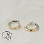 【8/30限定3500円OFFクーポン有】フープピアス 18k ピアス 18金 フープ k18 18金ピアス WG カットデザイン k18ピアス レディース ピアス18金