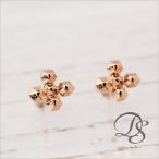 18金 ピアス k18 ピンクゴールド 18金ピアス 18k クロス シンプル k18ピアス レディース ピアス18金 18kピアス 小さめ 18 金 華奢 つけっぱなし 両耳 セット