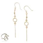 【5/30-6/1限定1500円OFFクーポン有】 18金 ピアス k18 18金ピアス 18k フックピアス 天然石 シャンパンクオーツ 淡水パール k18ピアス ピアス18金 両耳