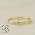 Yahoo! Yahoo!ショッピング(ヤフー ショッピング)【土日限定3000円OFFクーポン有】 18金 リング k18 k18リング ダイヤモンド 6石 チョコバー 18k 指輪 レディース 18金指輪 18金リング シンプル刻印