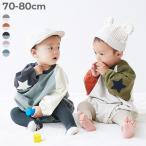 ショッピングロンパース ロンパース 出産祝い 綿100%  エルボーパッチ スウェットロンパース キッズ 子供服 男の子 女の子  デビロック devirock